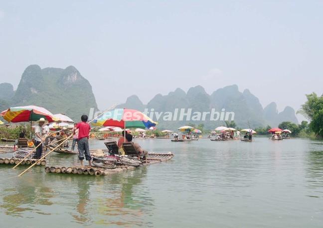 Yulong River Bamboo Rafting Yangshuo