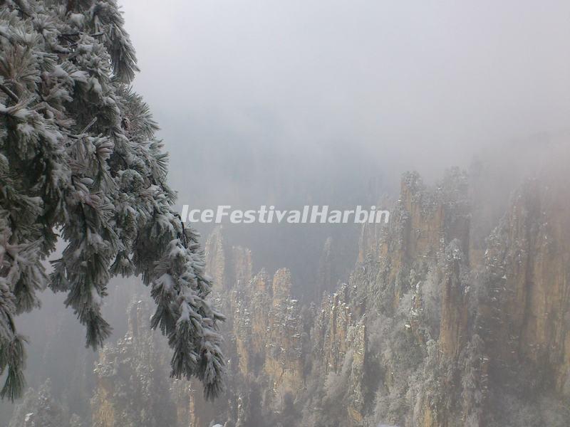 Zhangjiajie National Forest Park Snowscape