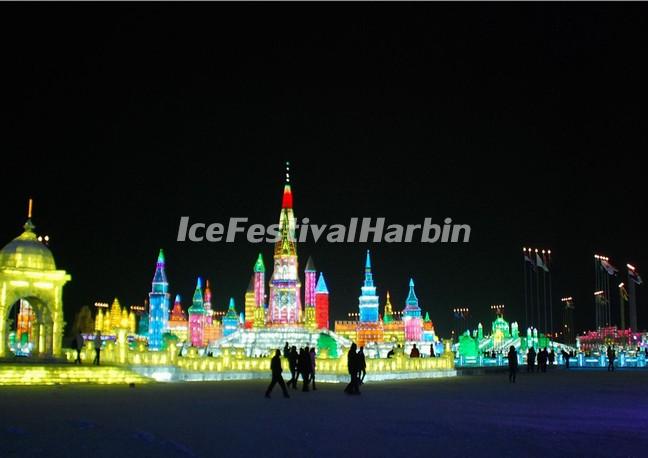 The Ice Lantern Fair in Harbin Zhaolin Park