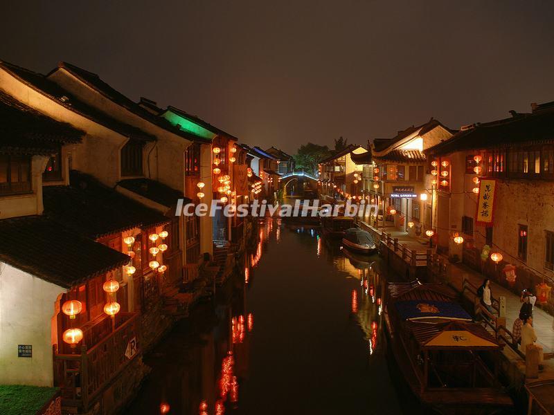 Zhouzhuang Water Town at Night