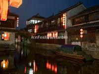 Zhouzhuang Water Town Night Scene 