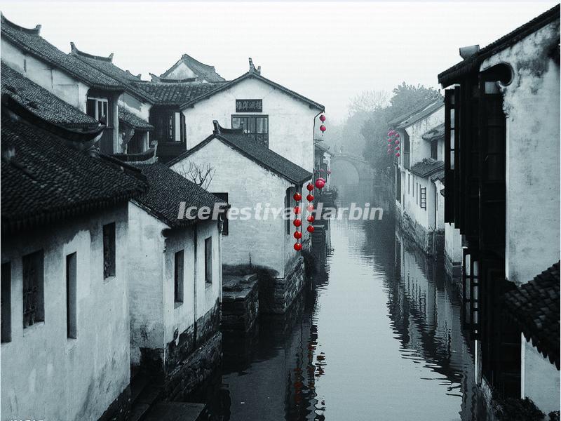 Zhouzhuang Water Town Scenery 